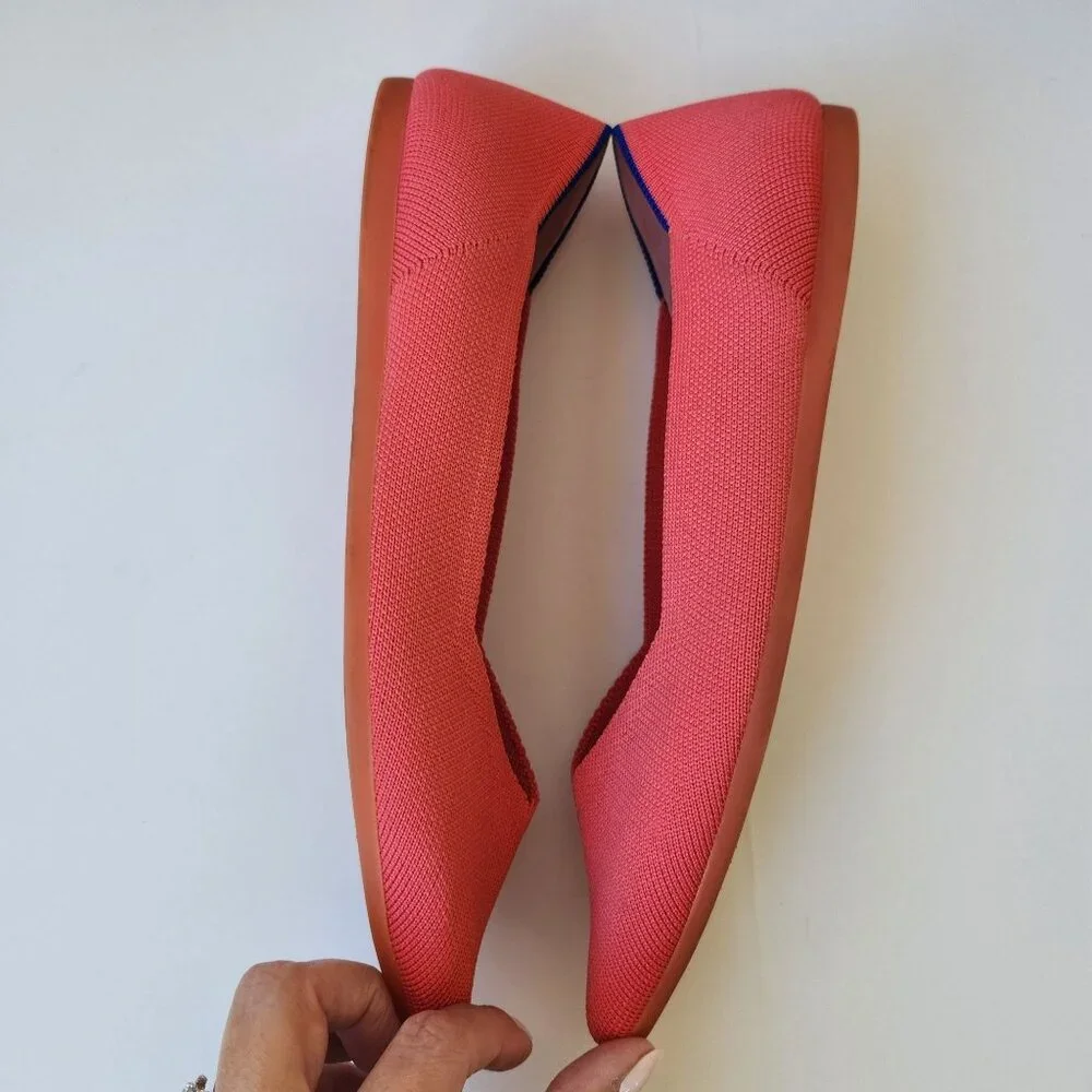 Rothys The Point Flats Tropical Punch Coral Soft Comfy Cute Preppy Office 9.5 - Picture 8 of 9